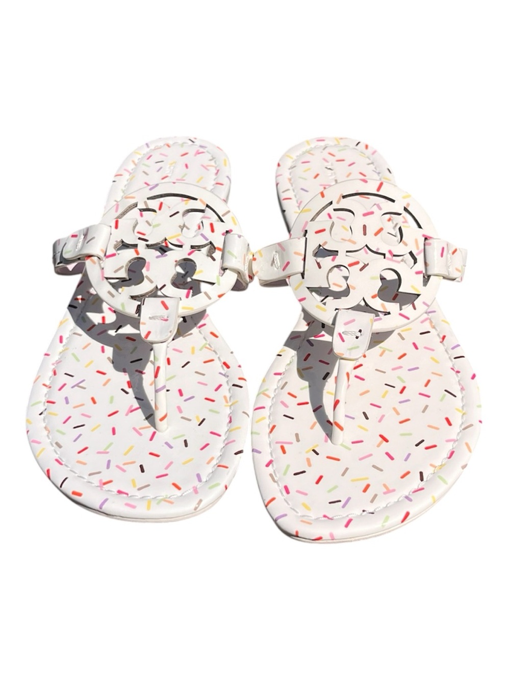 Tory Burch Women’s Limited Edition Miller Rainbow Sprinkle Sandals Size 9.5